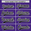 Custom Purple Black Color Block Varsity Full-Snap Letterman Jacket Hoodie