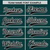 Custom Midnight Green Black Color Block Varsity Full-Snap Letterman Jacket Hoodie