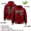 Custom Crimson Black Color Block Varsity Full-Snap Letterman Jacket Hoodie