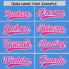 Custom Powder Blue Pink Color Block Varsity Full-Snap Letterman Jacket Hoodie