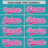 Custom Aqua Pink Color Block Varsity Full-Snap Letterman Jacket Hoodie