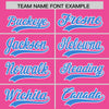 Custom Pink Powder Blue Color Block Varsity Full-Snap Letterman Jacket Hoodie