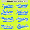 Custom Neon Green Powder Blue Color Block Varsity Full-Snap Letterman Jacket Hoodie