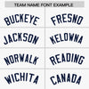 Custom White Navy Color Block Varsity Full-Snap Letterman Jacket Hoodie