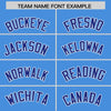 Custom Powder Blue Royal Color Block Varsity Full-Snap Letterman Jacket Hoodie