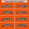 Custom Orange Black Color Block Varsity Full-Snap Letterman Jacket Hoodie