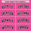 Custom Pink Black Color Block Varsity Full-Snap Letterman Jacket Hoodie