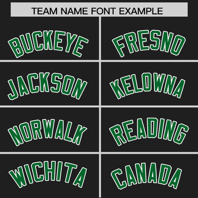 Custom Black Kelly Green Color Block Varsity Full-Snap Letterman Jacket Hoodie