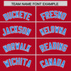 Custom Red Powder Blue Color Block Varsity Full-Snap Letterman Jacket Hoodie