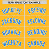 Custom Gold Powder Blue Color Block Varsity Full-Snap Letterman Jacket Hoodie