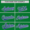 Custom Kelly Green Royal Color Block Varsity Full-Snap Letterman Jacket Hoodie