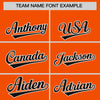 Custom Orange Black Color Block Varsity Full-Snap Letterman Jacket Hoodie