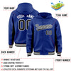 Custom Royal Black Color Block Varsity Full-Snap Letterman Jacket Hoodie