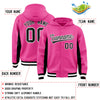 Custom Pink Black Color Block Varsity Full-Snap Letterman Jacket Hoodie