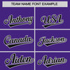 Custom Purple Black Color Block Varsity Full-Snap Letterman Jacket Hoodie