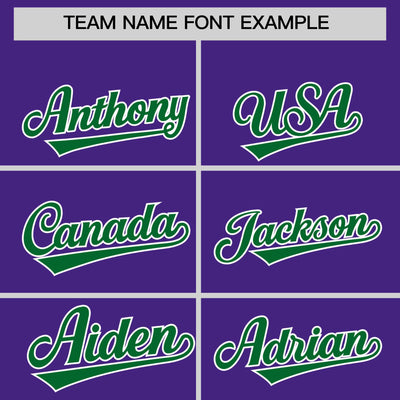 Custom Purple Kelly Green Color Block Varsity Full-Snap Letterman Jacket Hoodie
