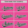 Custom Pink Green Color Block Varsity Full-Snap Letterman Jacket Hoodie