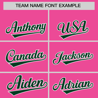 Custom Pink Green Color Block Varsity Full-Snap Letterman Jacket Hoodie
