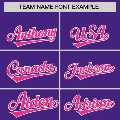 Custom Purple Pink Color Block Varsity Full-Snap Letterman Jacket Hoodie