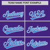 Custom Purple Powder Blue Color Block Varsity Full-Snap Letterman Jacket Hoodie