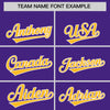 Custom Purple Gold Color Block Varsity Full-Snap Letterman Jacket Hoodie