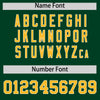 Custom Green Gold Color Block Varsity Full-Snap Letterman Jacket Hoodie