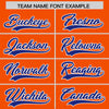 Custom Orange Royal Color Block Varsity Full-Snap Letterman Jacket Hoodie