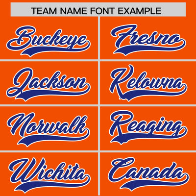 Custom Orange Royal Color Block Varsity Full-Snap Letterman Jacket Hoodie