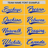 Custom Gold Royal Color Block Varsity Full-Snap Letterman Jacket Hoodie