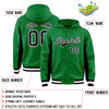 Custom Kelly Green Black Color Block Varsity Full-Snap Letterman Jacket Hoodie