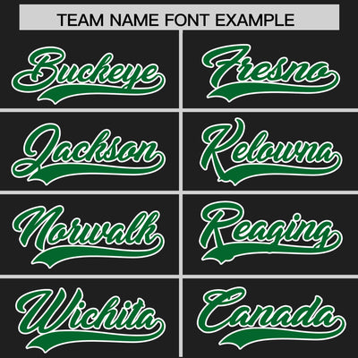Custom Black Kelly Green Color Block Varsity Full-Snap Letterman Jacket Hoodie