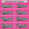 Custom Pink Green Color Block Varsity Full-Snap Letterman Jacket Hoodie