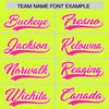 Custom Neon Green Pink Color Block Varsity Full-Snap Letterman Jacket Hoodie