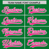 Custom Kelly Green Pink Color Block Varsity Full-Snap Letterman Jacket Hoodie