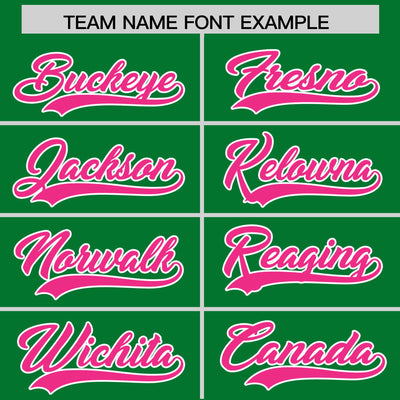 Custom Kelly Green Pink Color Block Varsity Full-Snap Letterman Jacket Hoodie