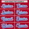 Custom Red Powder Blue Color Block Varsity Full-Snap Letterman Jacket Hoodie