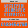 Custom Orange Powder Blue Color Block Varsity Full-Snap Letterman Jacket Hoodie
