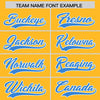 Custom Gold Powder Blue Color Block Varsity Full-Snap Letterman Jacket Hoodie