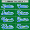 Custom Kelly Green Powder Blue Color Block Varsity Full-Snap Letterman Jacket Hoodie