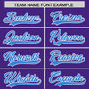 Custom Purple Powder Blue Color Block Varsity Full-Snap Letterman Jacket Hoodie