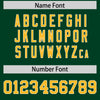 Custom Green Gold Color Block Varsity Full-Snap Letterman Jacket Hoodie