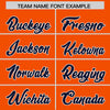 Custom Orange Navy Color Block Varsity Full-Snap Letterman Jacket Hoodie