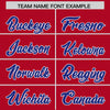Custom Red Royal Color Block Varsity Full-Snap Letterman Jacket Hoodie