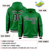 Custom Kelly Green Black Color Block Varsity Full-Snap Letterman Jacket Hoodie