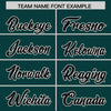 Custom Midnight Green Black Color Block Varsity Full-Snap Letterman Jacket Hoodie