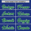Custom Royal Kelly Green Color Block Varsity Full-Snap Letterman Jacket Hoodie