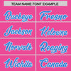 Custom Pink Powder Blue Color Block Varsity Full-Snap Letterman Jacket Hoodie