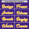 Custom Purple Gold Color Block Varsity Full-Snap Letterman Jacket Hoodie