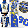 Custom Red Gold Raglan Sleeves Varsity Full-Snap Letterman Two Tone Jacket Hoodie