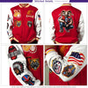Custom Aqua Full-Snap Varsity Personalized Letterman Baseball Coats Jacket